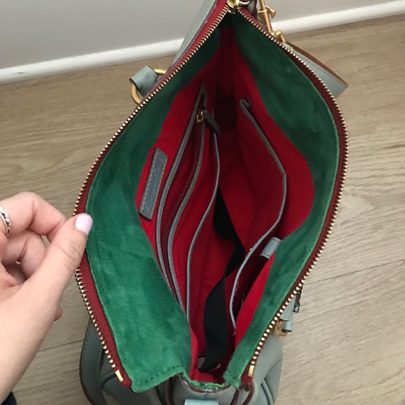 RARE DUSTY BLUE Small Satchel Dooney and Bourke - Picture 2 of 5